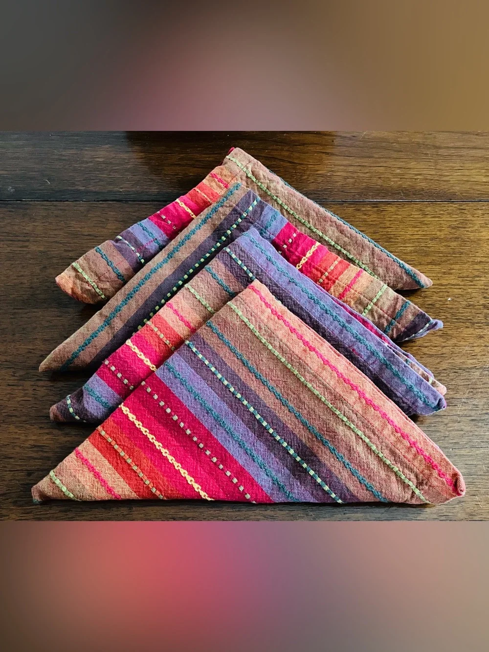 Handwoven Fiesta 100% Cotton Napkins - Set of Four